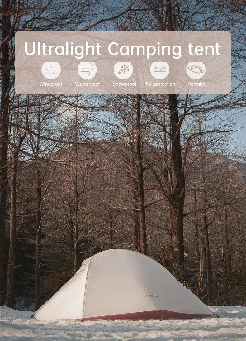 🏕️ BISINNA Ultralight Camping Tent | 20D Nylon Waterproof Tent for Backpacking, Hiking, & Travel | 1-2 Person Outdoor Shelter 🌳