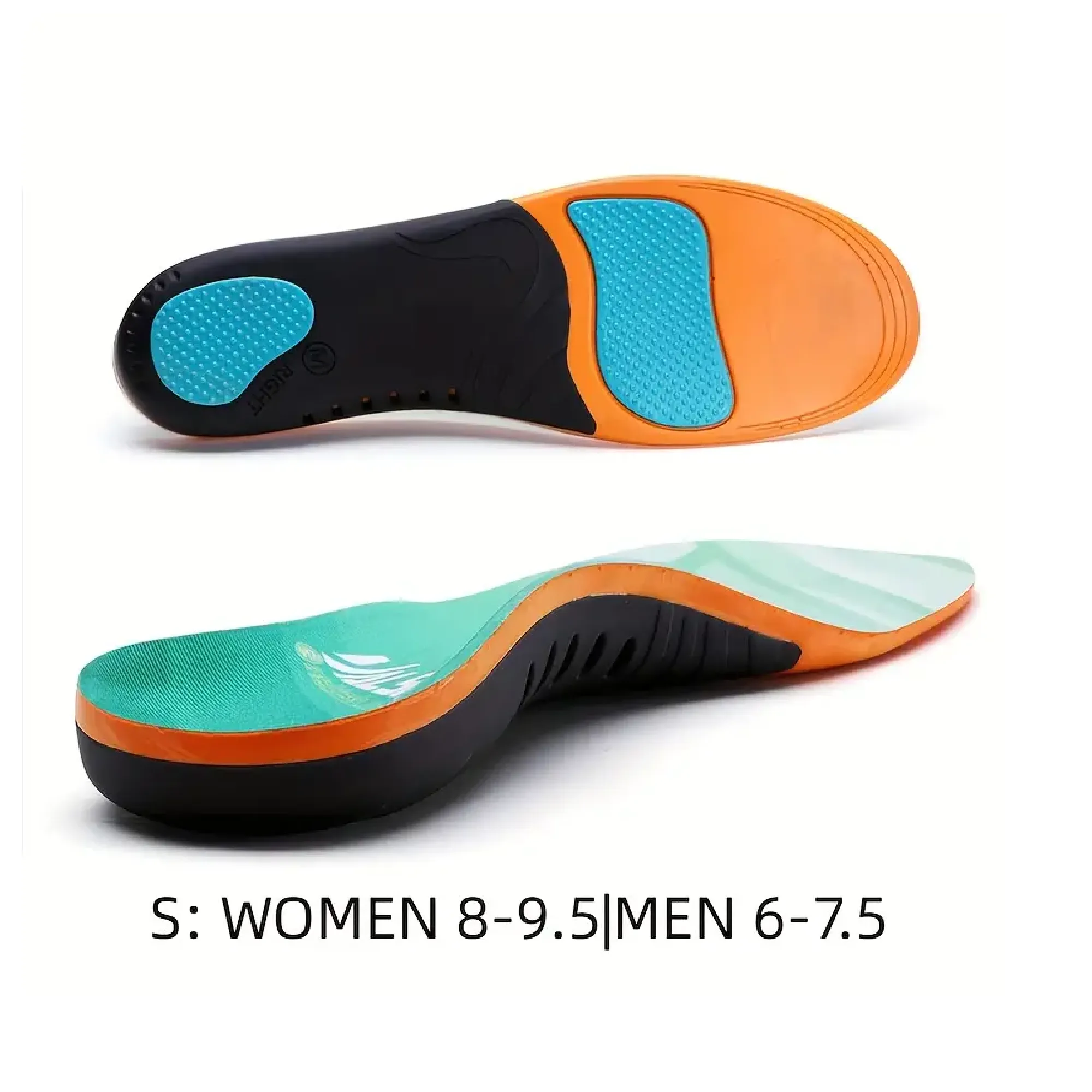 1 Pair Plantar Fasciitis Orthotic Shoe Inserts, Athletic Running Insoles For Women And Men, Arch Support Gel Comfort Shoe Insoles