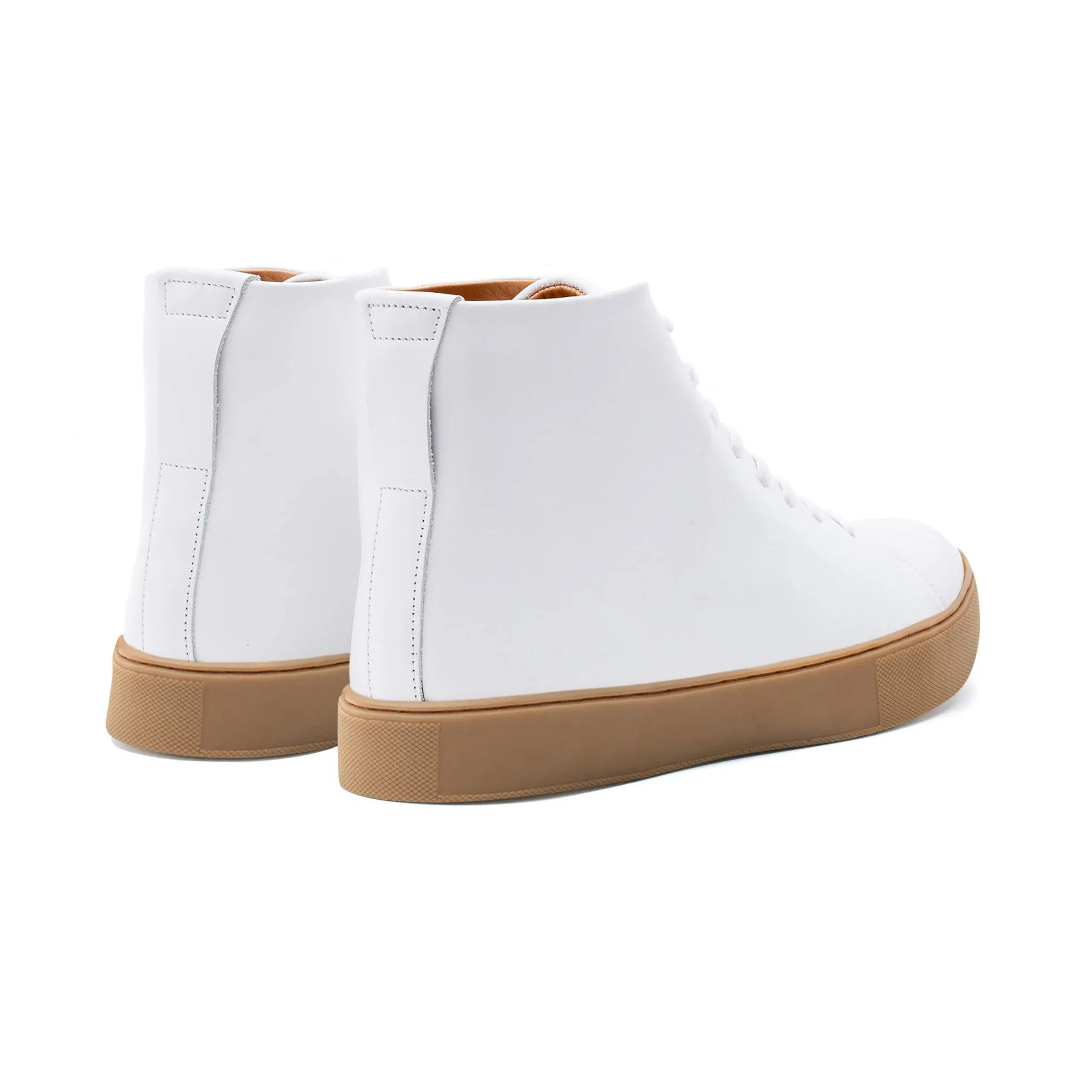 Abington Hi Toe Cap - All White Calf