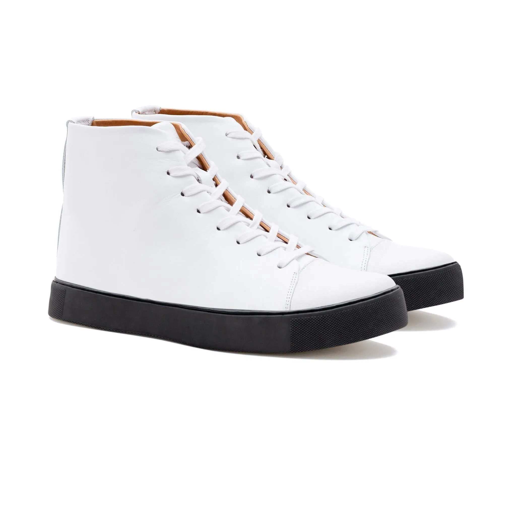 Abington Hi Toe Cap - All White Calf