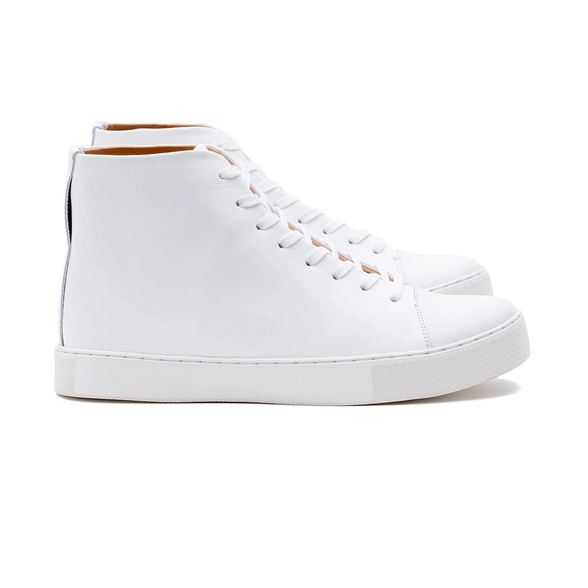 Abington Hi Toe Cap - All White Calf