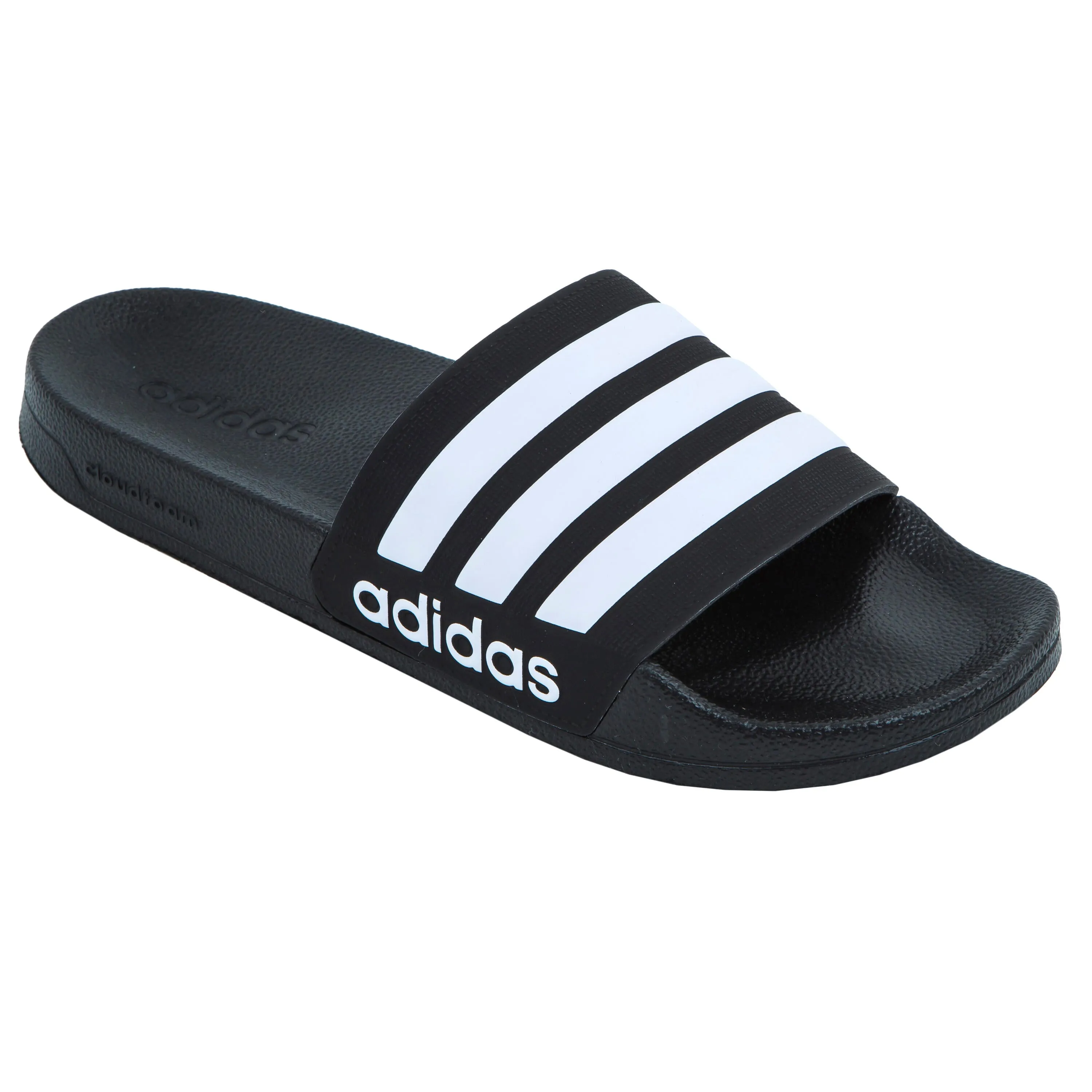 Adidas Adilette slides, black/white