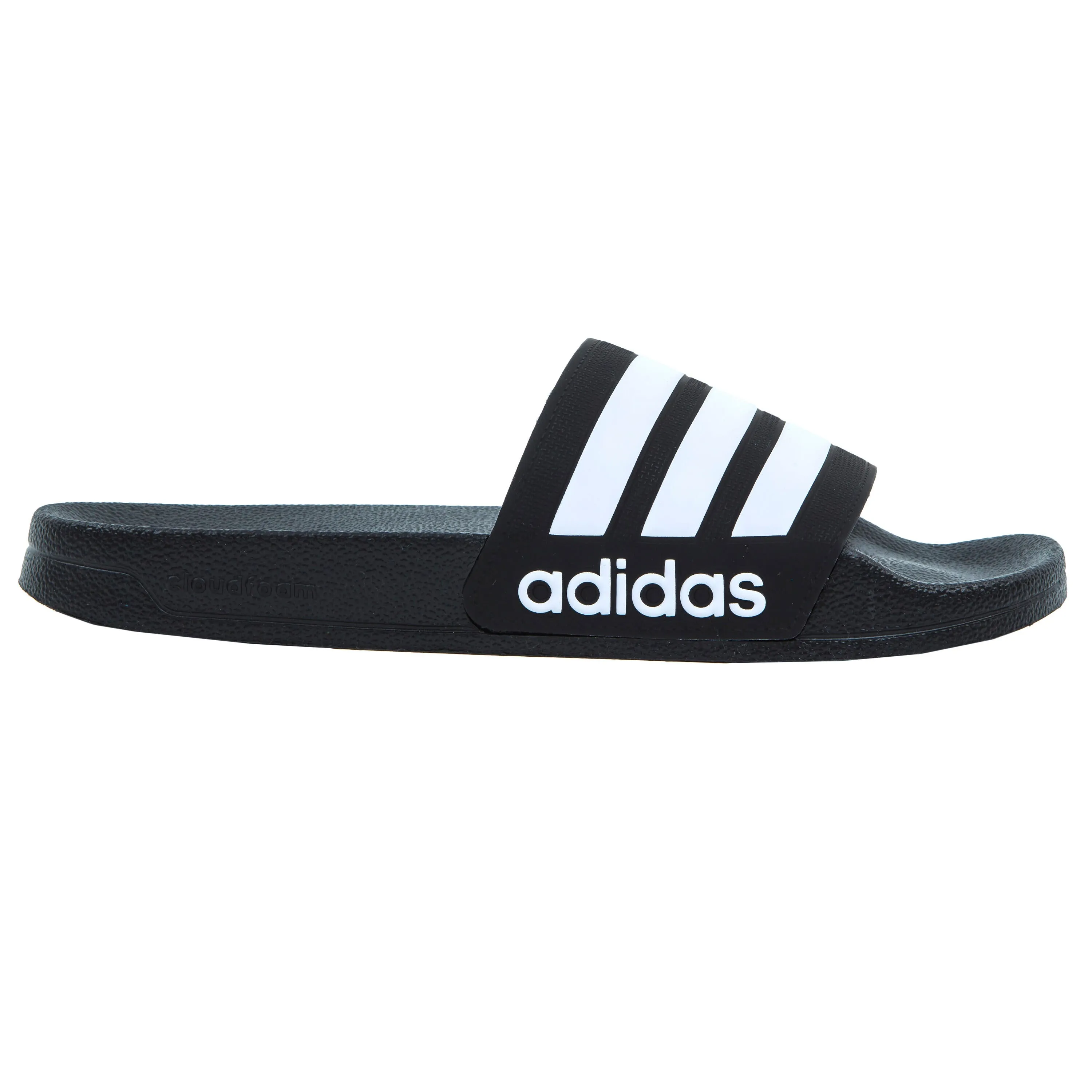 Adidas Adilette slides, black/white