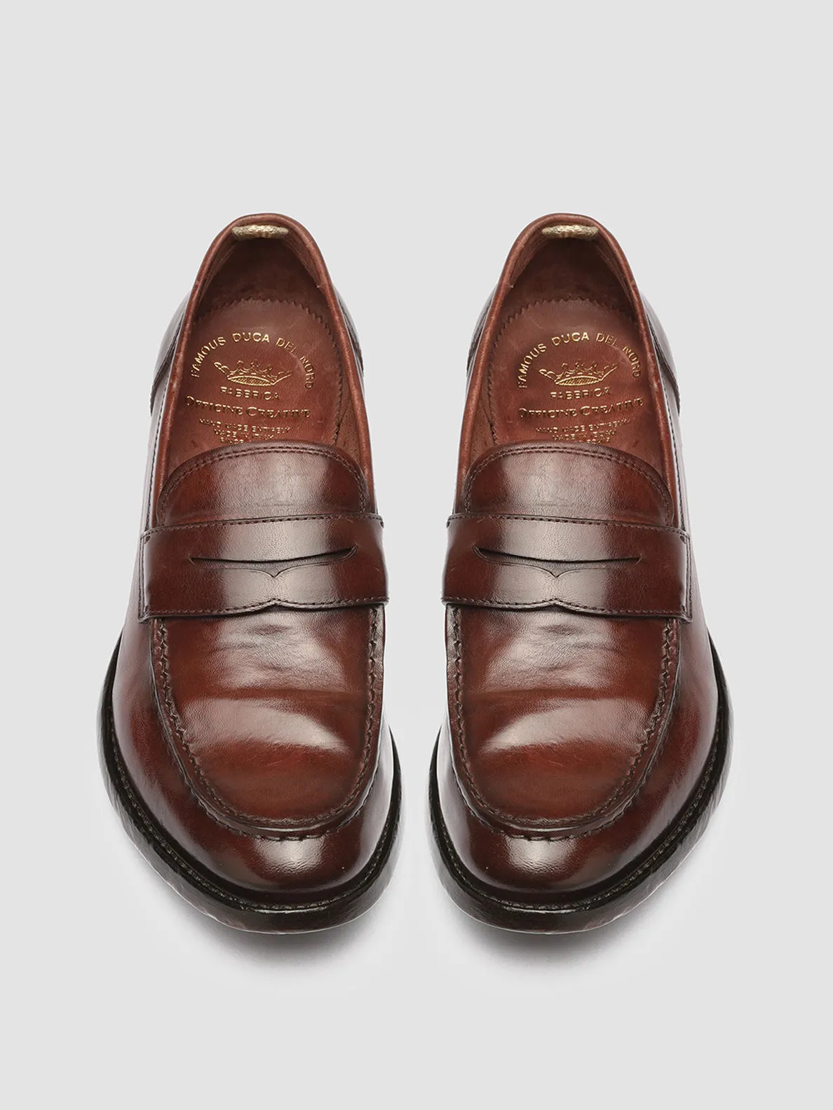 ANATOMIA 071 - Brown Leather Penny Loafers