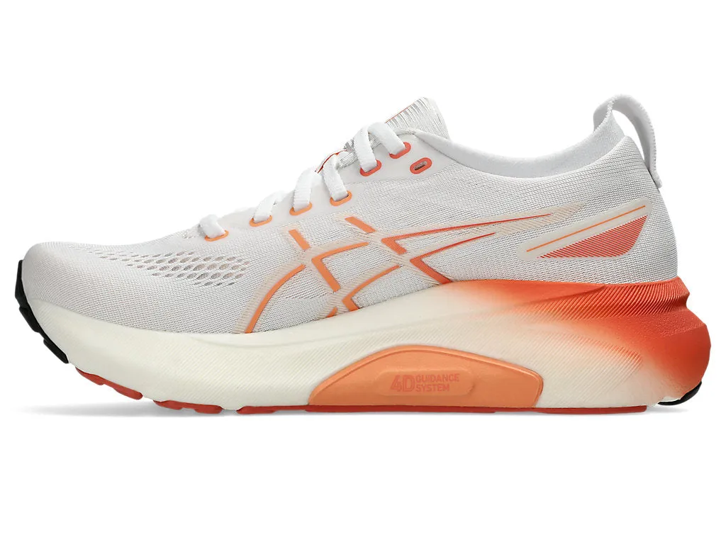 Asics Gel Kayano 31 (B Width) - White/Faded Orange (Womens)