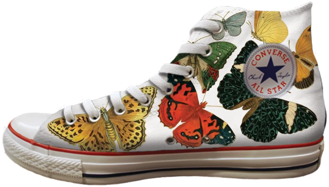 Baggins Original Hi Top Botanical Butterflies