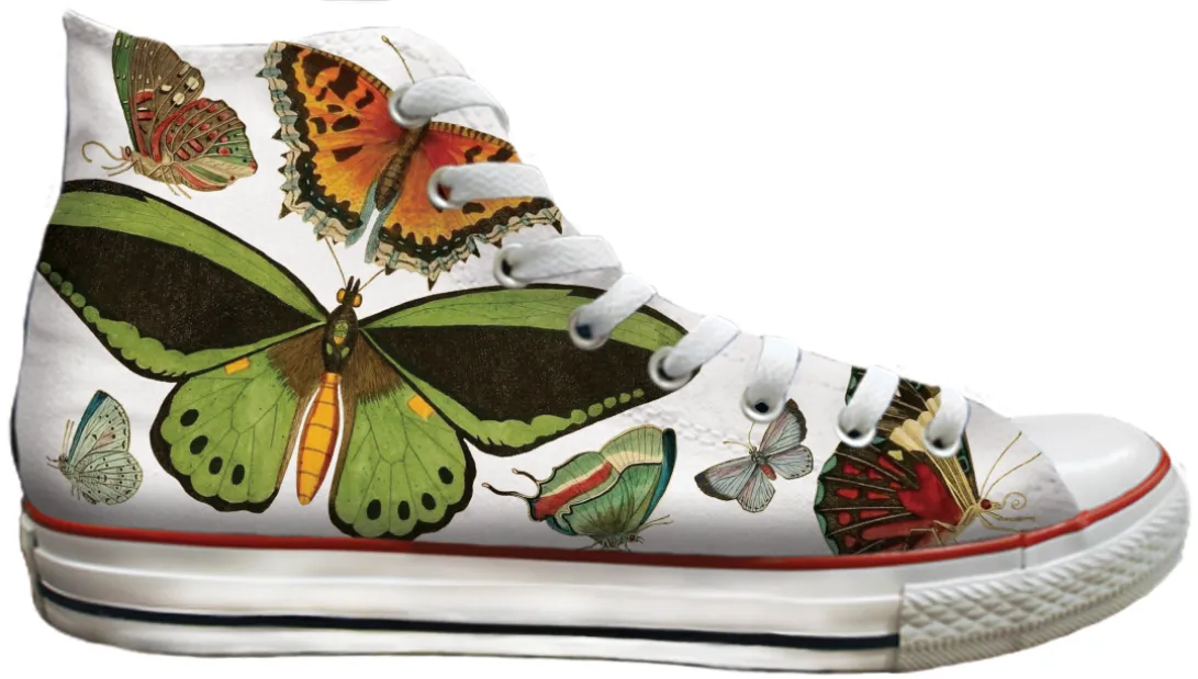 Baggins Original Hi Top Botanical Butterflies