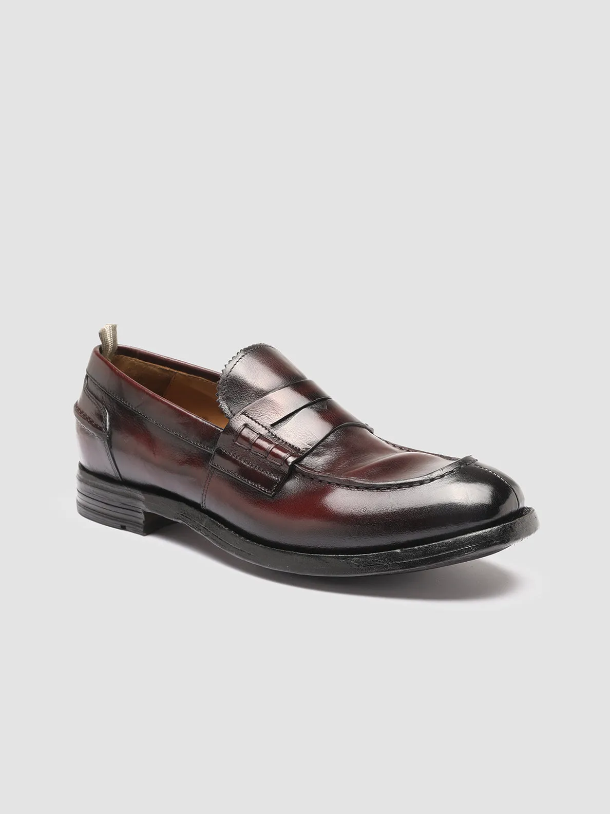 BALANCE 011 - Burgundy Leather Penny Loafers