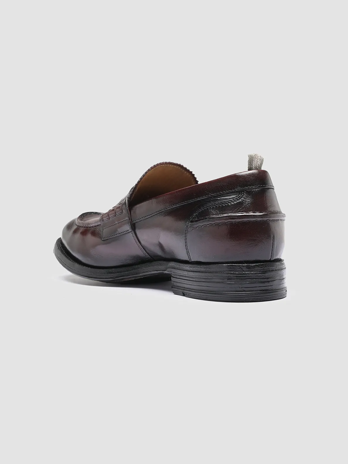 BALANCE 011 - Burgundy Leather Penny Loafers