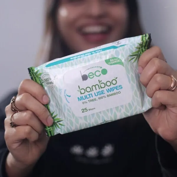 Beco Bamboo Multi Use Wet Wipes - Natural & Eco-friendly- 25 Wipes, Pack of 2