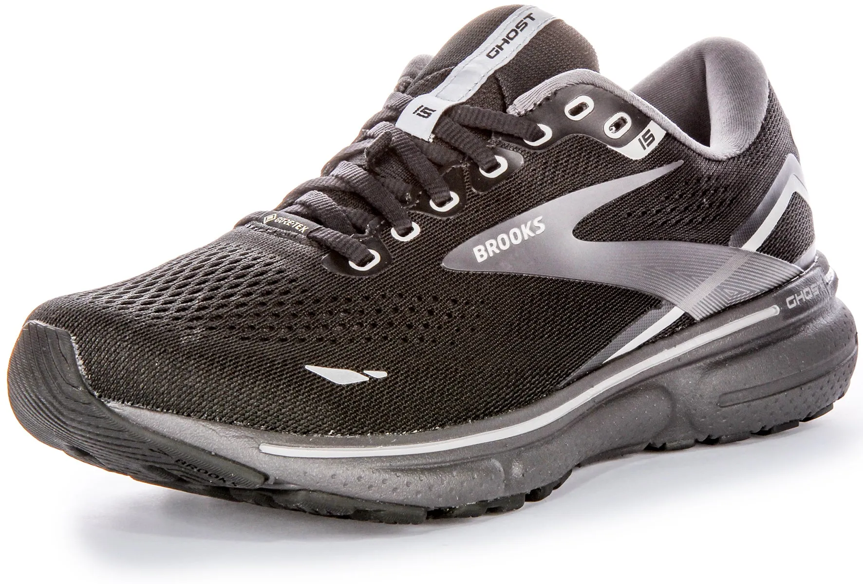 Brooks Ghost 15 GTX In Black For Women | Medium Fit