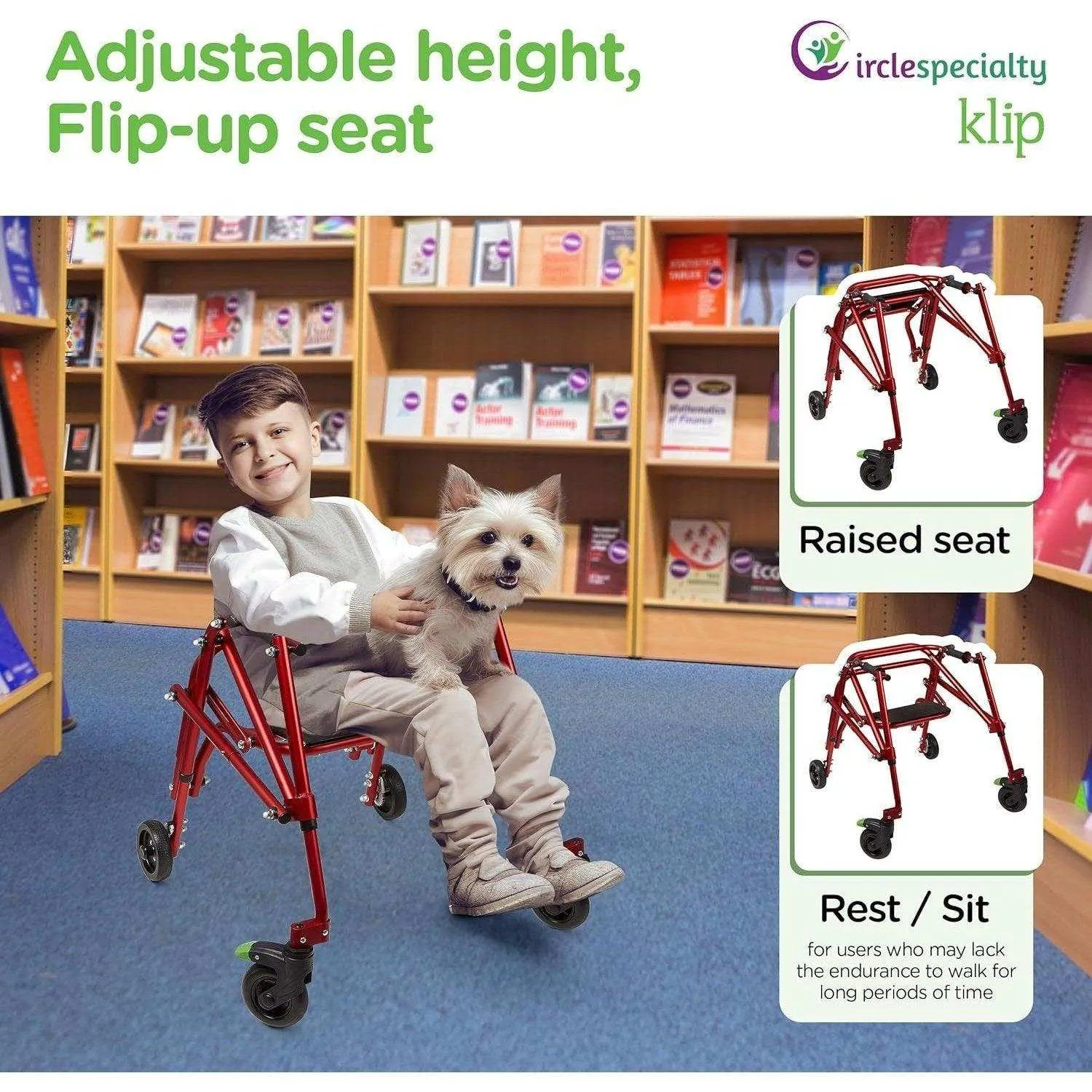 Circle Specialty Klip 4 Wheeled Walker