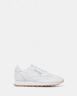 Classic Leather Shoes - Big Kids White/White