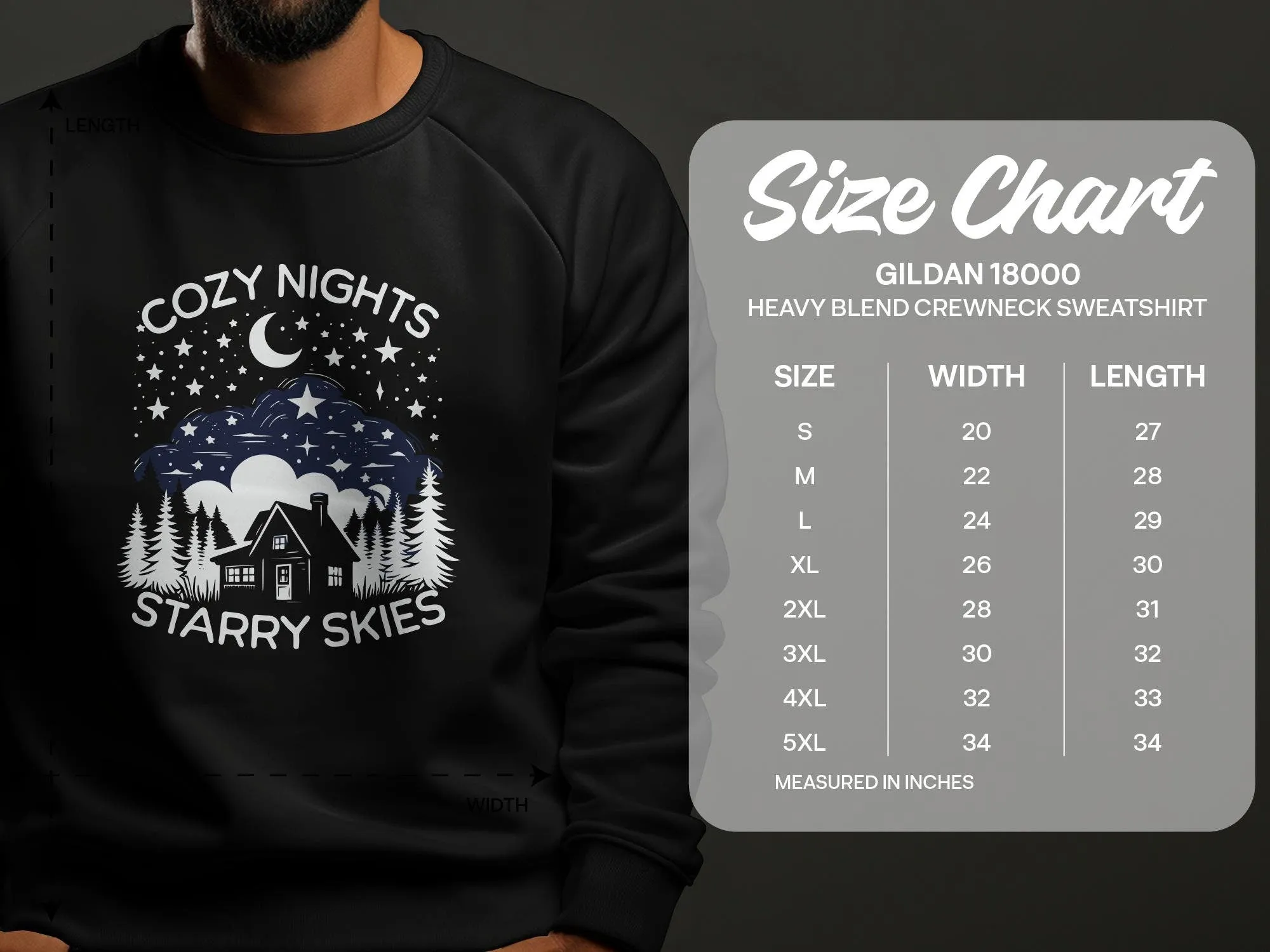 Cozy Nights Starry Skies Graphic Tee, Mountain Cabin Nature T-Shirt, Camping Lover Gift, Unisex Casual Clothing, Outdoor Adventure Top