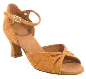 Dancefeel, Diva F14, Tan Textured Suede, 2” Cuban Heel