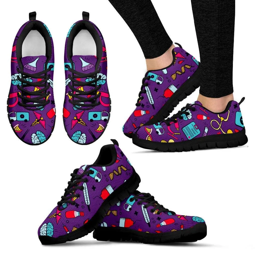 Doctor / Nurse Purple Women's Sneakers