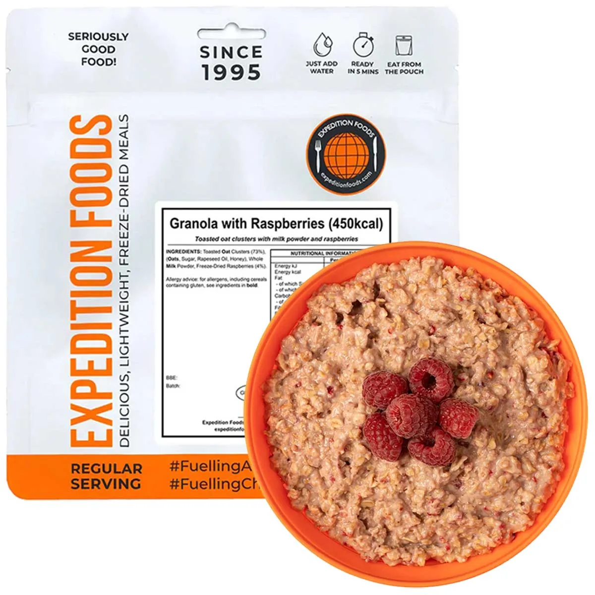 Expedition Foods Freeze-Dried Meal Granola with Raspberries 450kcal