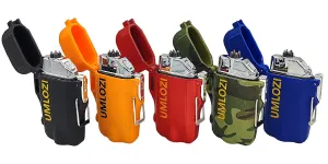 Flameless Electronic Rechargeable, Water & Windproof Lighter With LED Torch