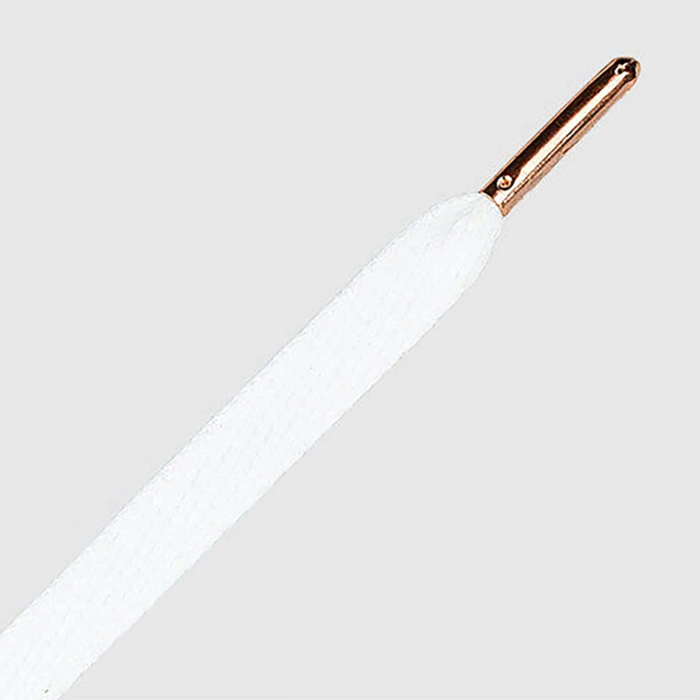 Flatties Metal Tips Shoelaces · White with Rose Gold Tip