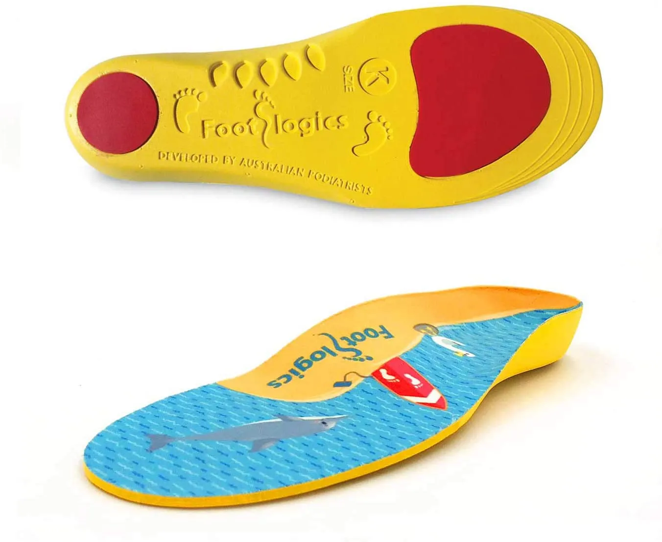 Footlogics Fun Kids Orthotic Shoe Insoles with Arch Support for Children’s Heel Pain