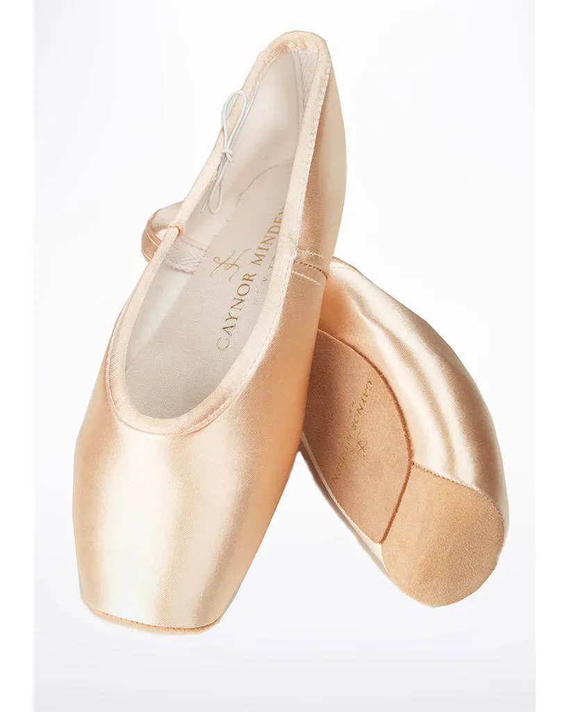 Gaynor Minden Europa Suede Tip Sleek Fit Pointe Shoes - Extra Flex Shank Low Heel Deep Vamp - Womens