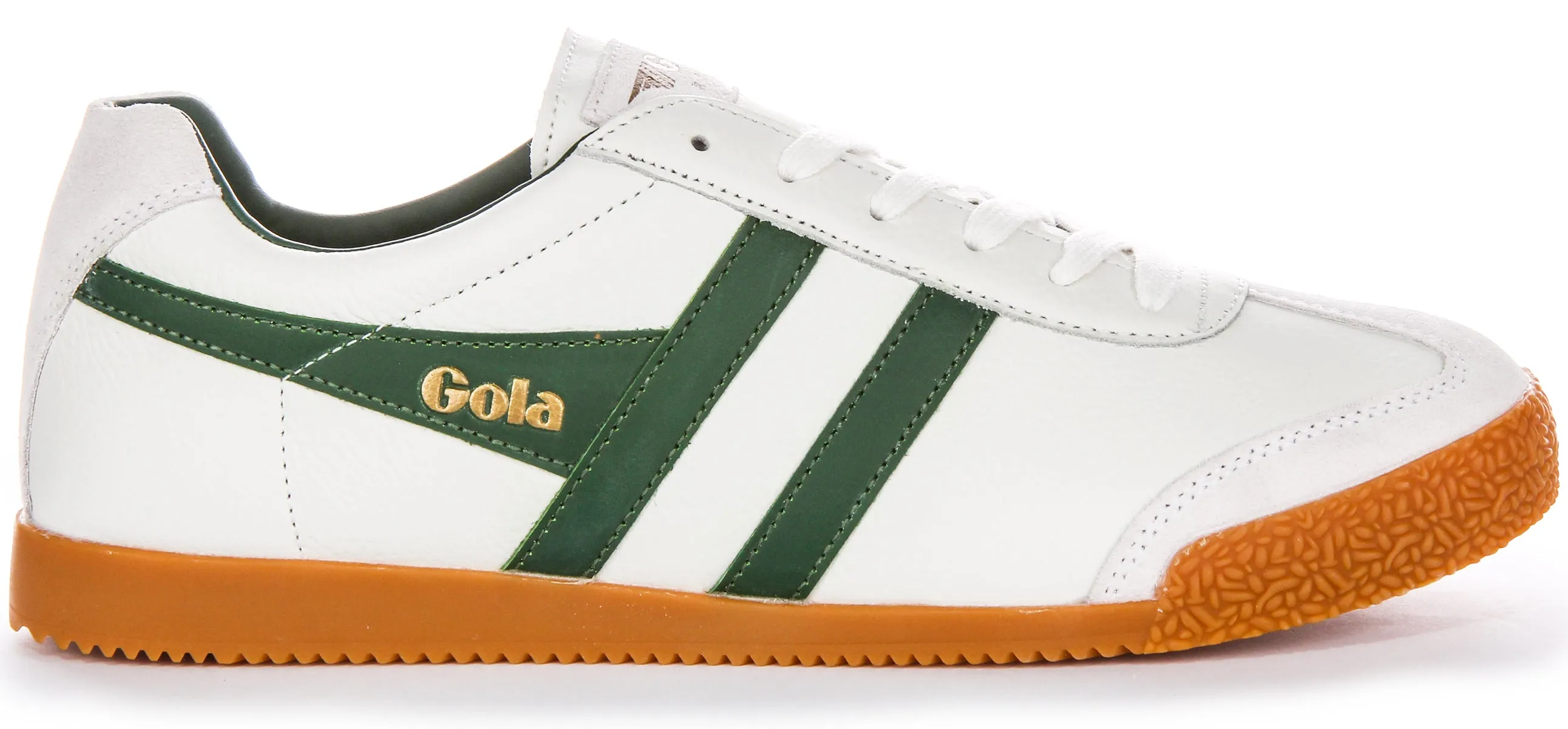 Gola Classics Harrier Leather In White Green For Men