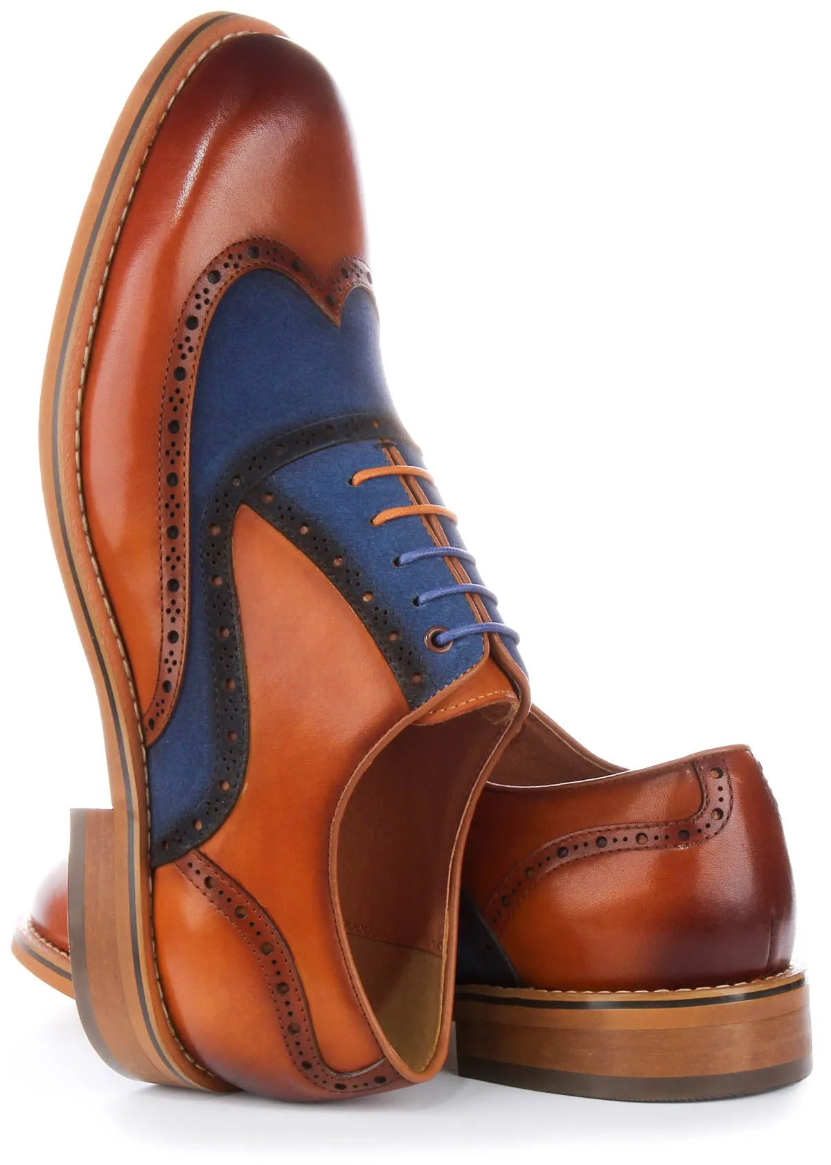 Justinreess England Santiago In Brown Blue For Men