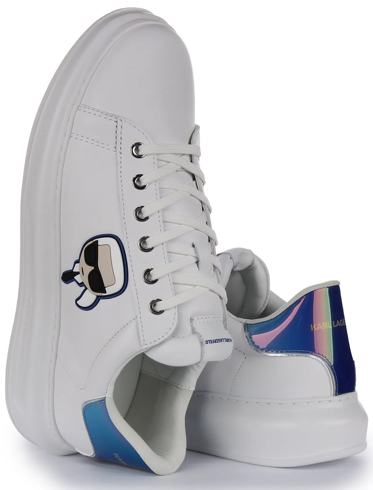 Karl Lagerfeld Kapri Iconic KC In White Blue For Men