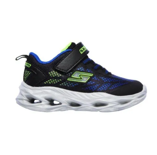 Kids Skechers Vortex Flash - Black/Blue/Lime Infant Boys Sneakers