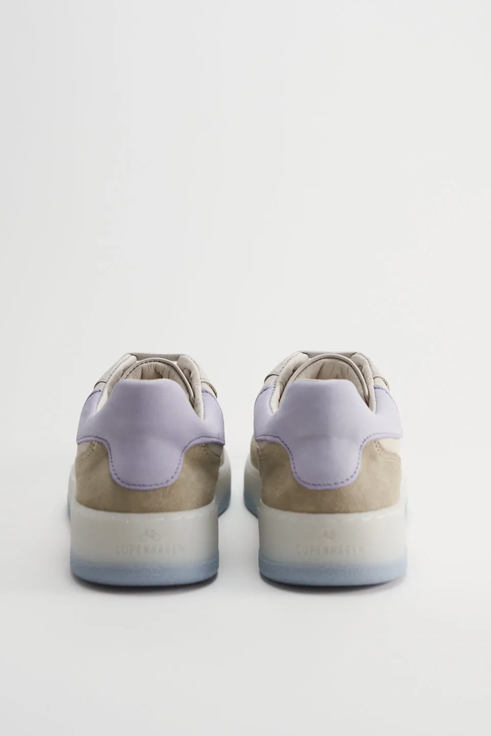 Leather Mix Eggshell Chunky Sneakers