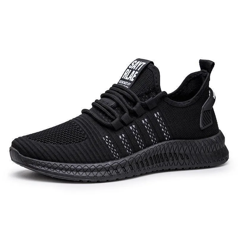 Men's Flyknit Breathable Casual Running Shoes Mesh Sneakers