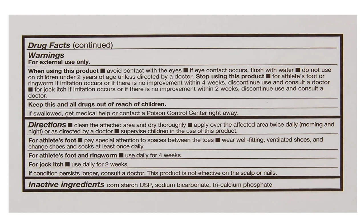 Micro-Guard® 2% Strength Antifungal Powder