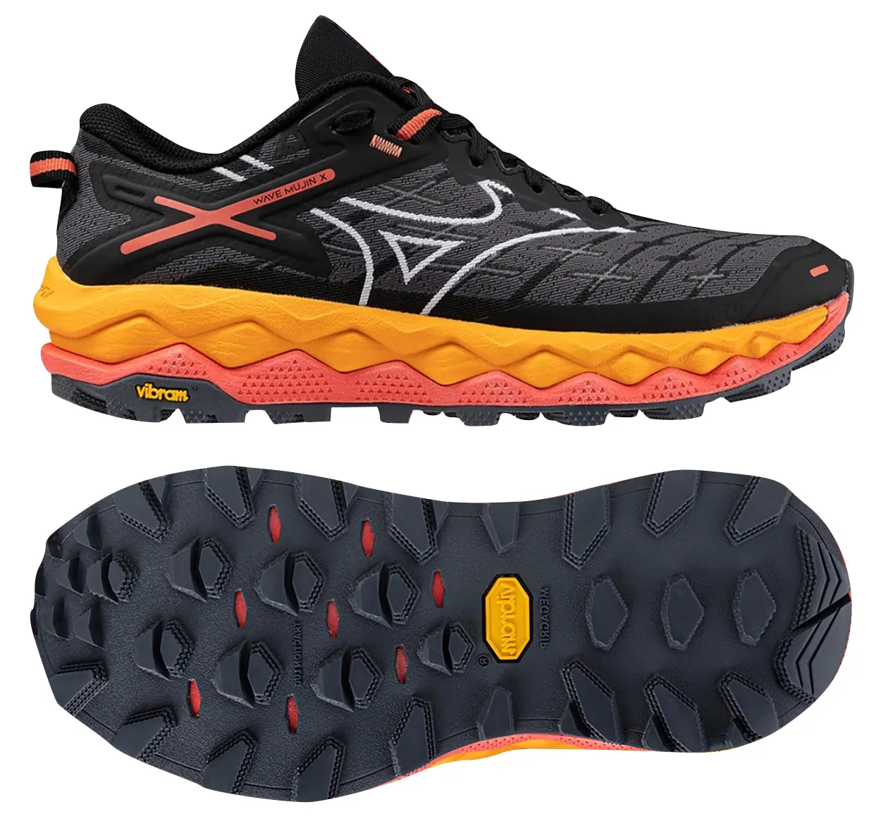 Mizuno Wave Mujin 10 (Black Hot Coral) Womens