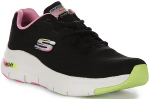 Skechers Arch Fit fit In Black Pink For Women