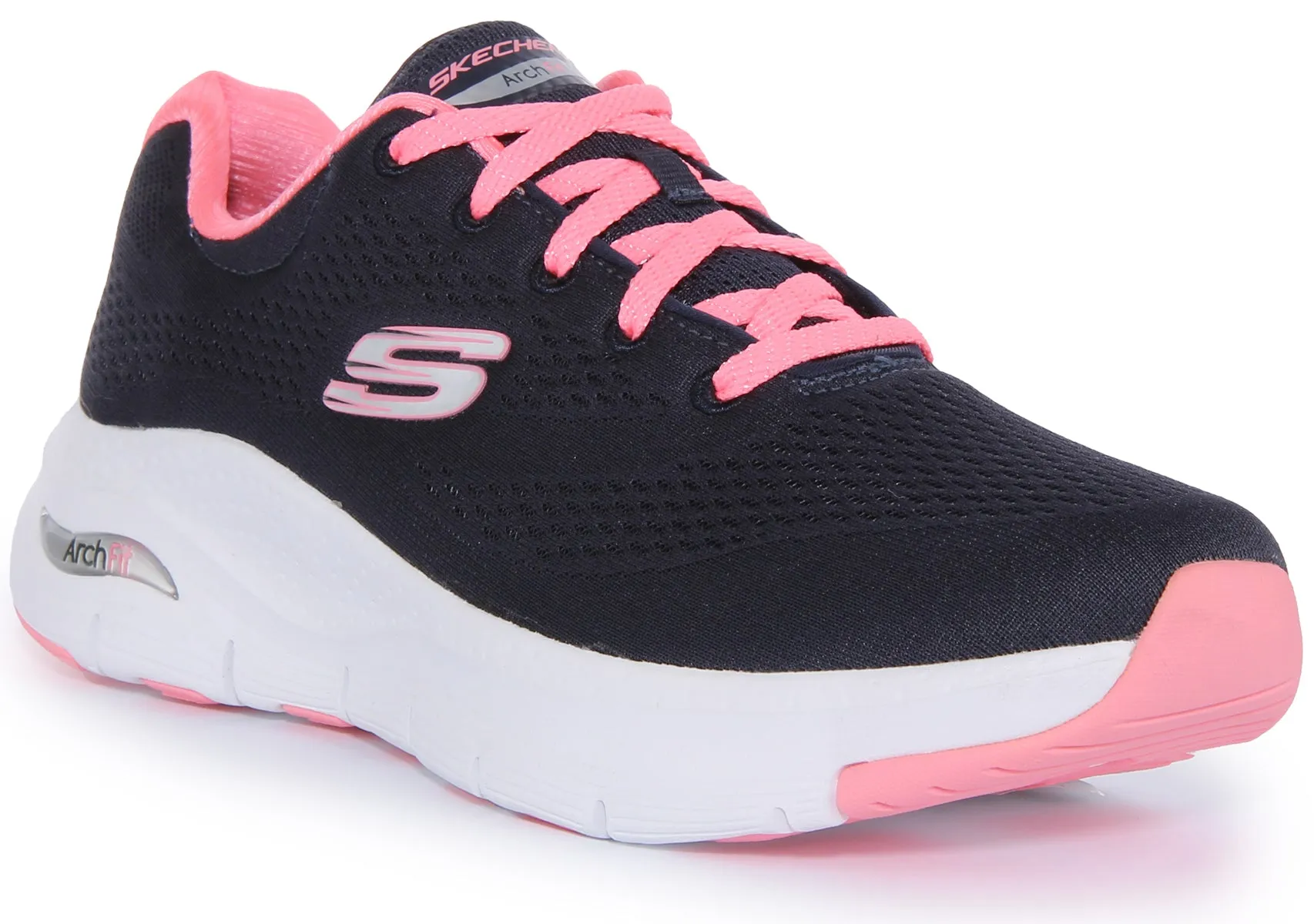 Skechers Arch Fit In Navy Pink For Women