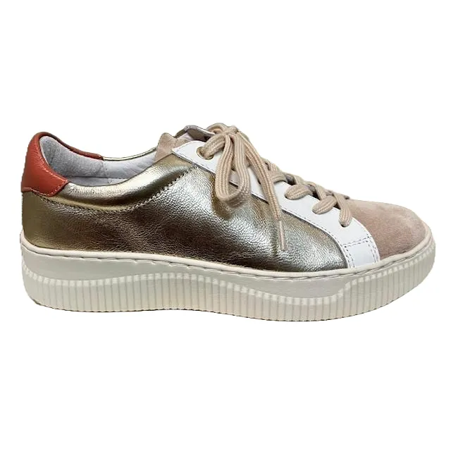 SOFFT Fianna Leather Sneakers - Platino/Biscotti