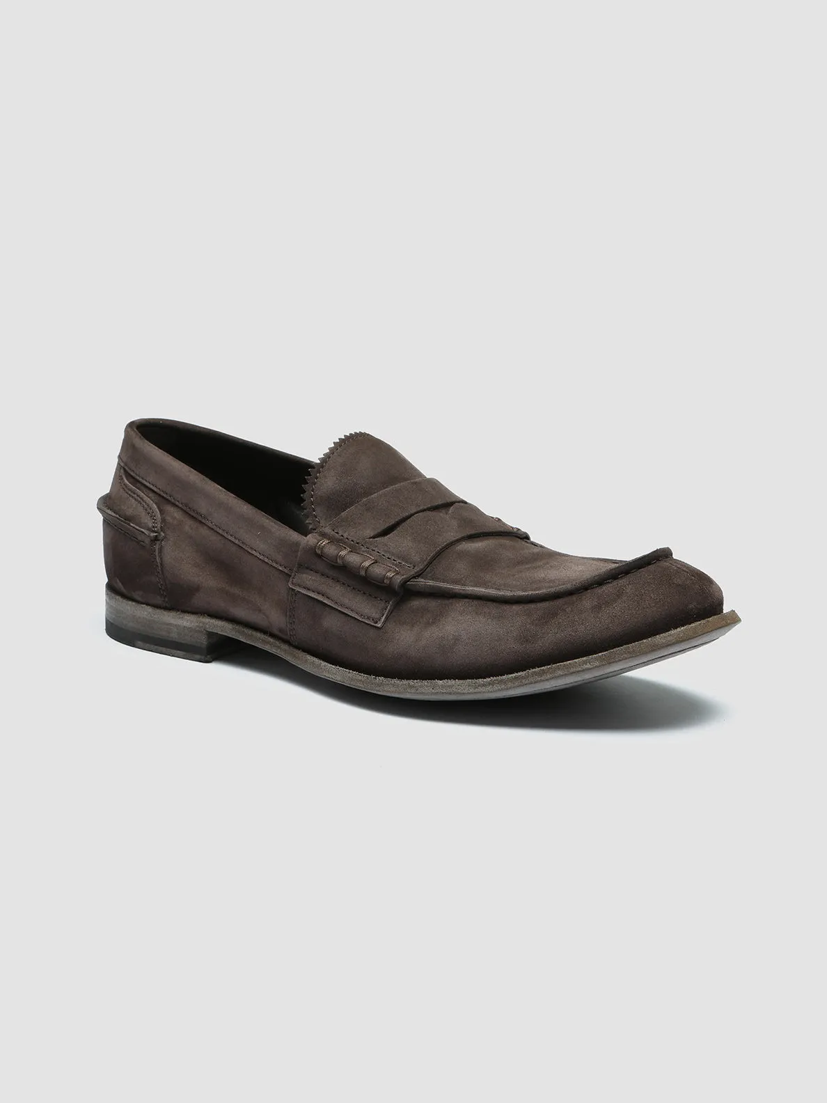 STEREO 008 - Brown Suede Penny Loafers