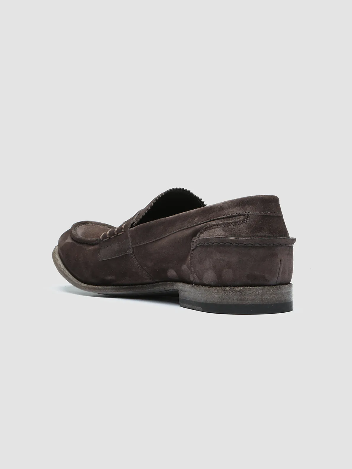 STEREO 008 - Brown Suede Penny Loafers