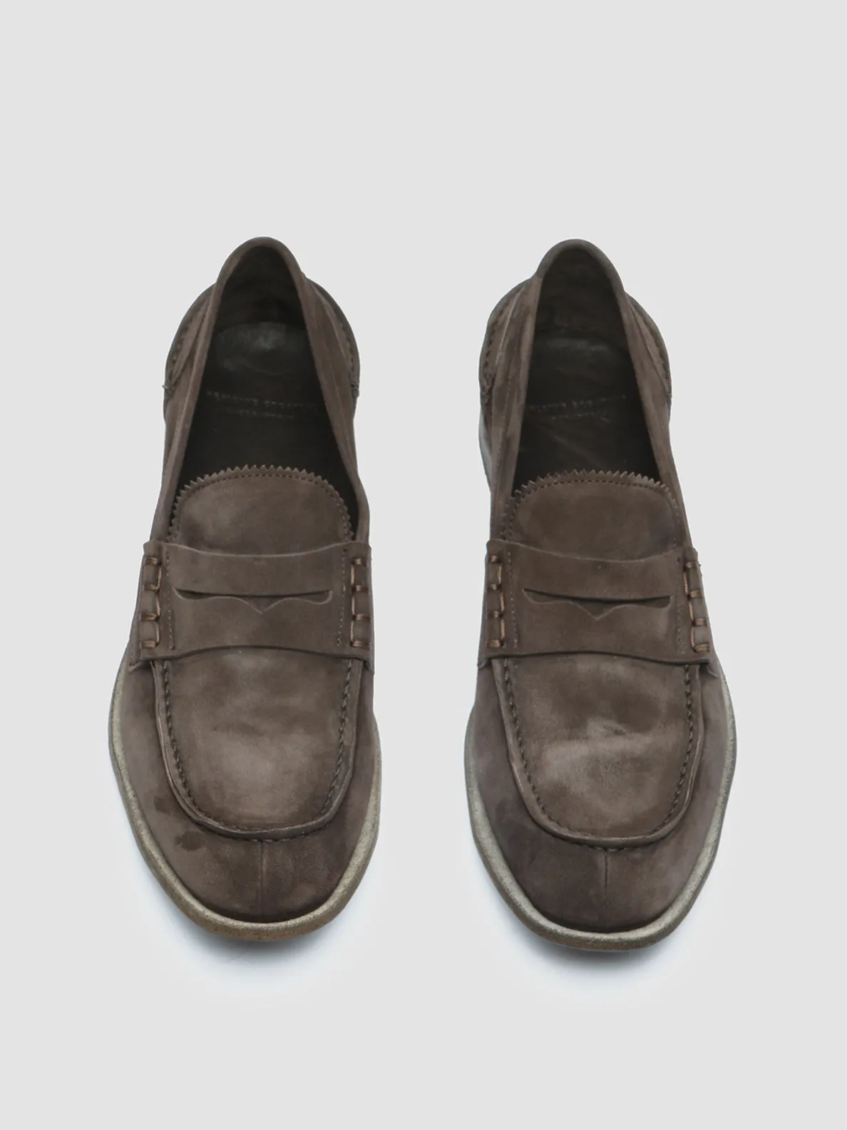 STEREO 008 - Brown Suede Penny Loafers