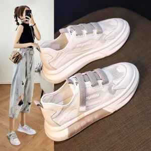 Thick-Soled White Shoes Summer  New All-Matching Women's Shoes Spring and Summer Mesh Breathable Thin Casual Sneakers