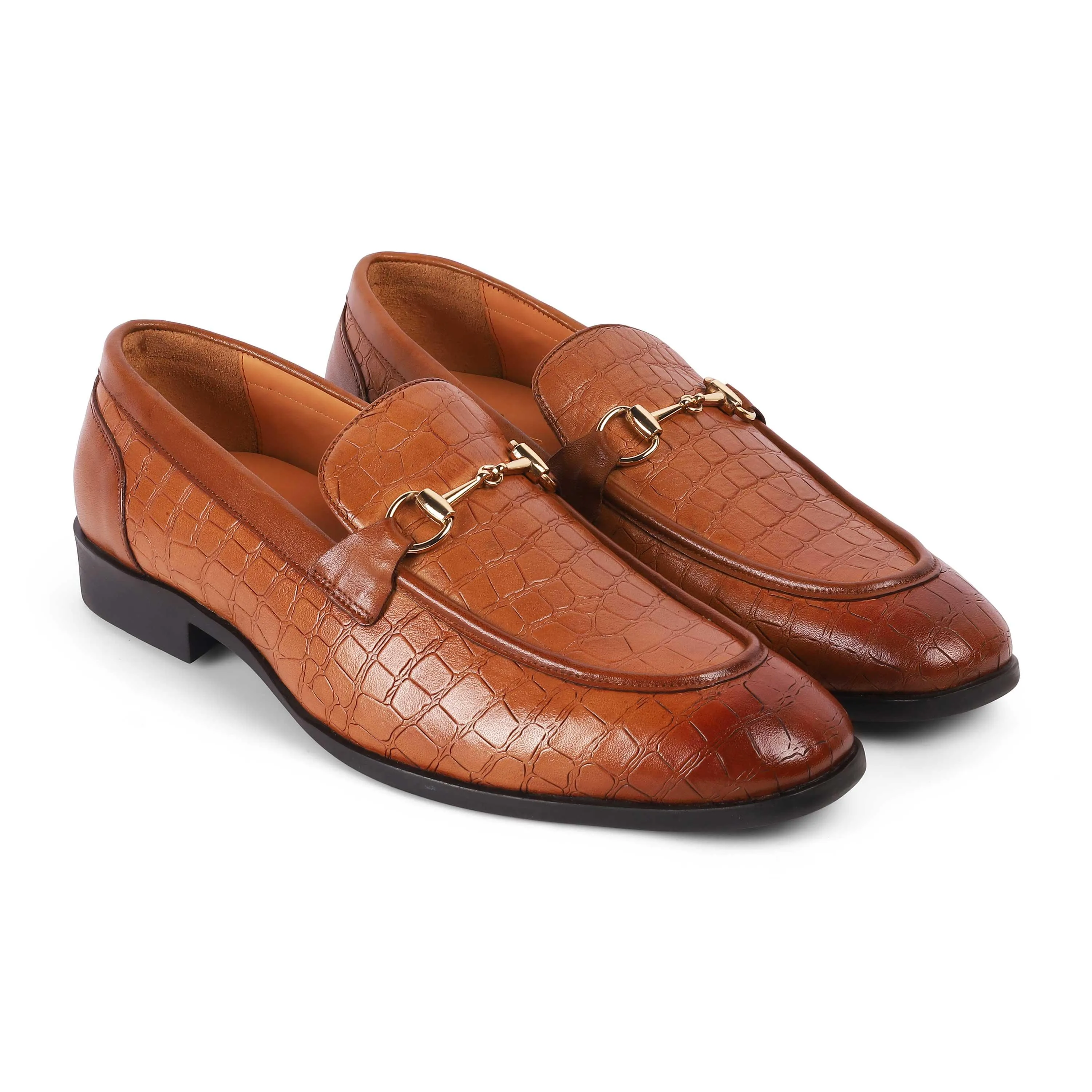 Tresmode Reden Camel Men's Leather Loafers