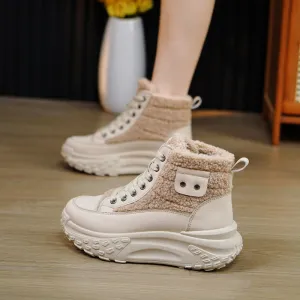 Uniwim Christmas Gifts New Warm Non-slip High Top Snow Boots