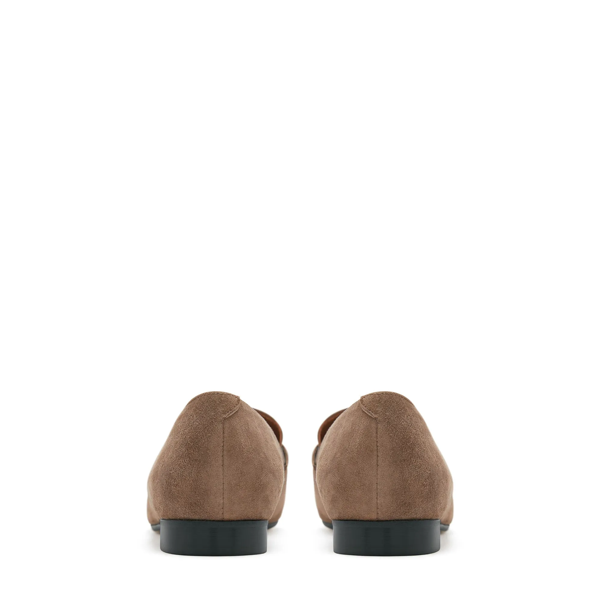 Vendôme Fleur taupe suede loafers