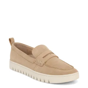 Vionic Women's Uptown Slip On Suede Loafer in Sand