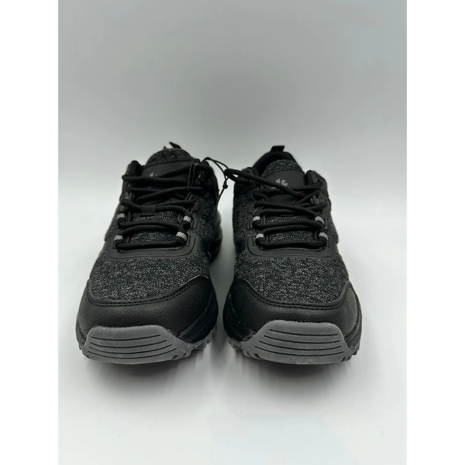 Women's Size 6, Black Low Top Hikers with Rugged Tread and Gray Accents