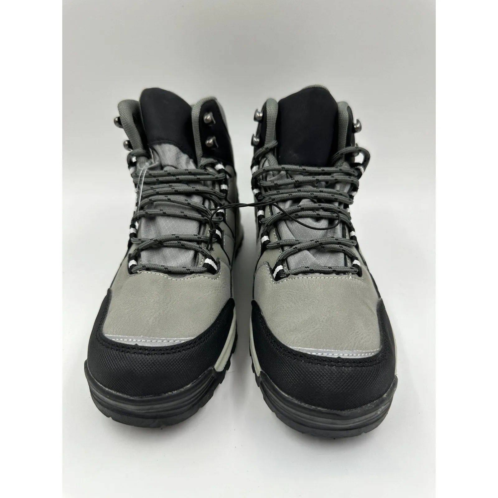 Women's Size 7.5, Light Gray High Top Hikers w/ Black Accents, and rugged tread