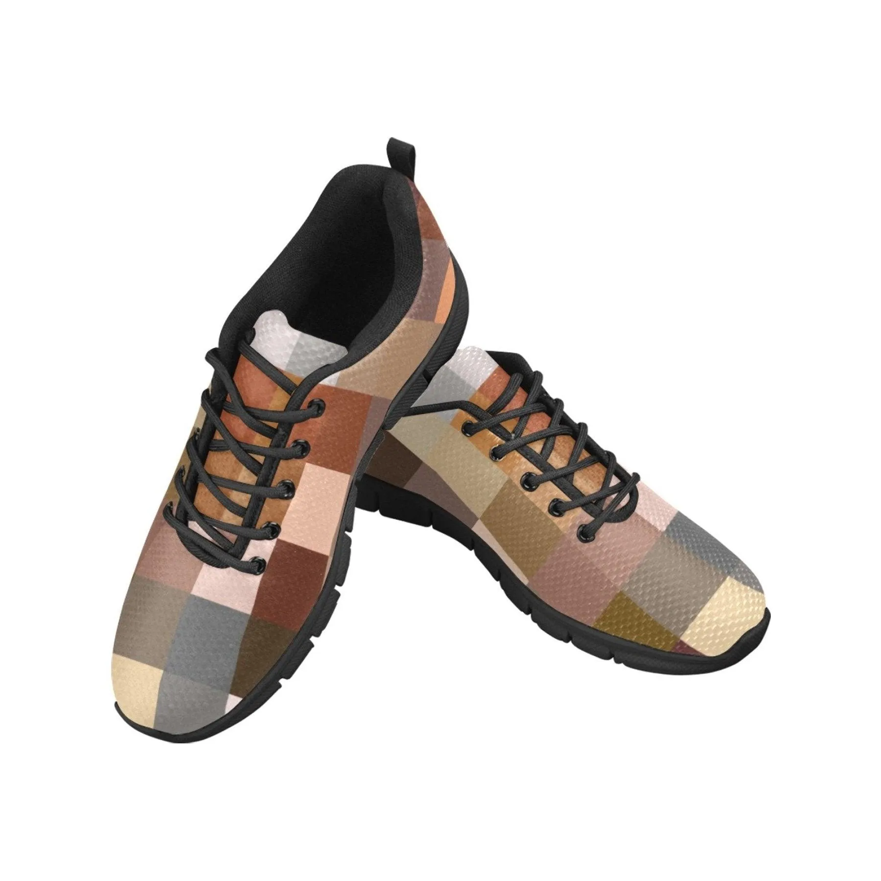 Women's Sneakers, Brown And Black Running Shoes